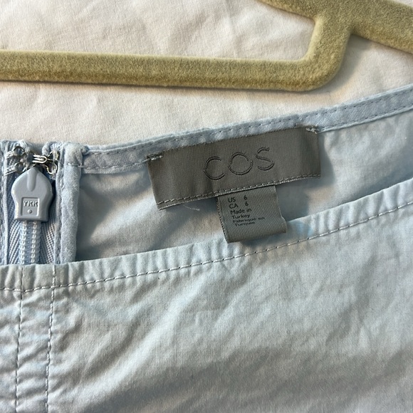 COS cotton A line blue dress size 6 - Picture 3 of 6